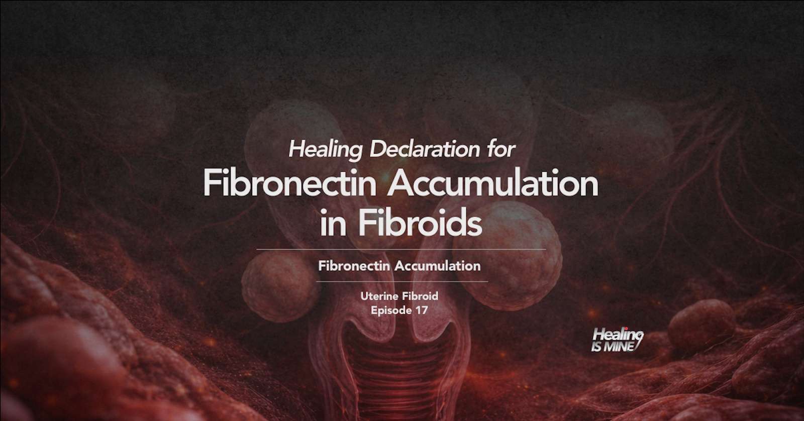 Uterine fibroid nodules embedded in fibronectin-rich extracellular matrix within uterine wall illustration