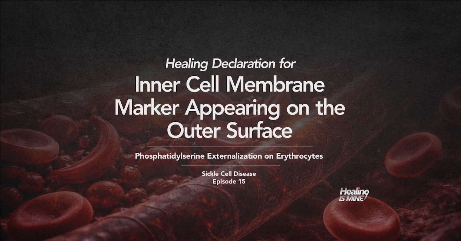 Illustration of red blood cells in a blood vessel with the title “Phosphatidylserine Externalization on Erythrocytes (Inner Cell Membrane Marker Appearing on the Outer Surface).”