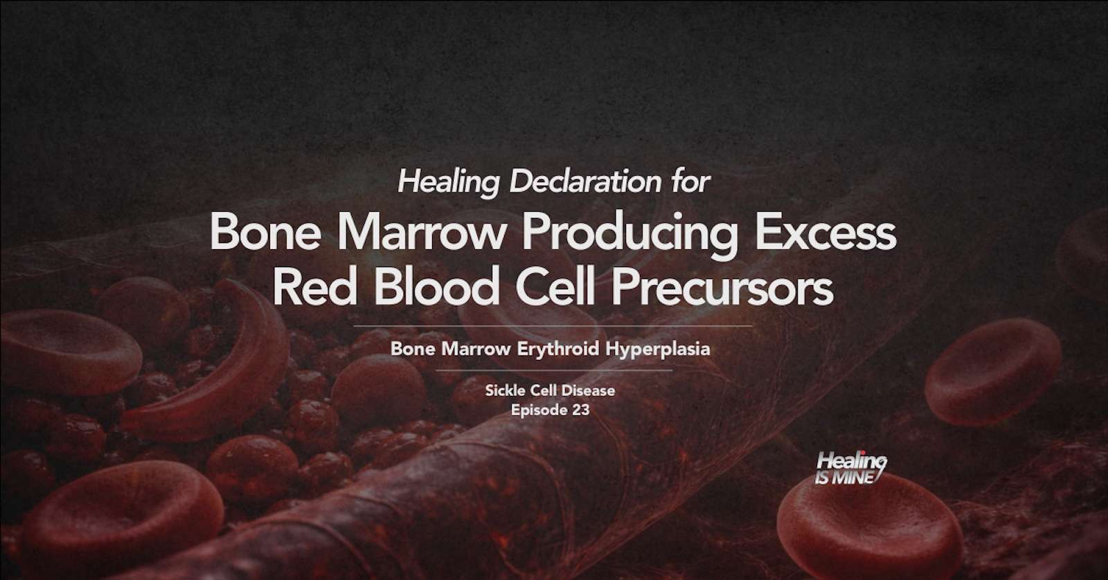 Illustration of red blood cells in a blood vessel with the title “Bone Marrow Erythroid Hyperplasia (Bone Marrow Producing Excess Red Blood Cell Precursors).”