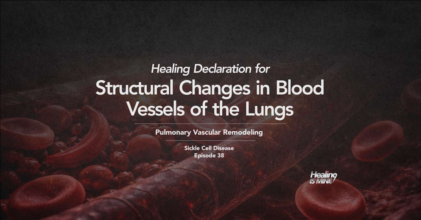 Illustration of red blood cells in a blood vessel with the title “Pulmonary Vascular Remodeling (Structural Changes in Blood Vessels of the Lungs).”